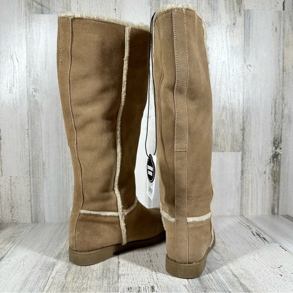 NEW Xhilaration Kameke Suede Faux Sherpa Lined Tall Boots #34 - Picture 6 of 10